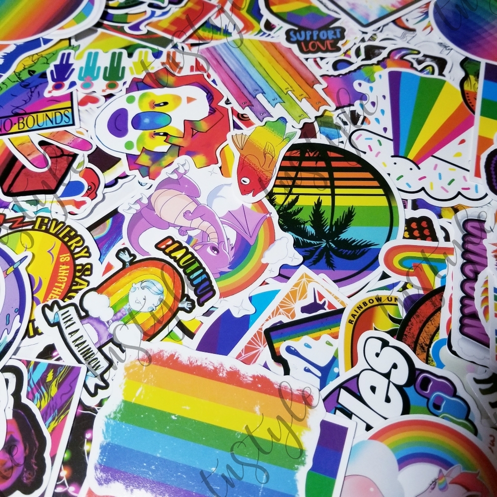 ⭐️3/$30⭐️ - 50 LGBTQ Themed Stickers